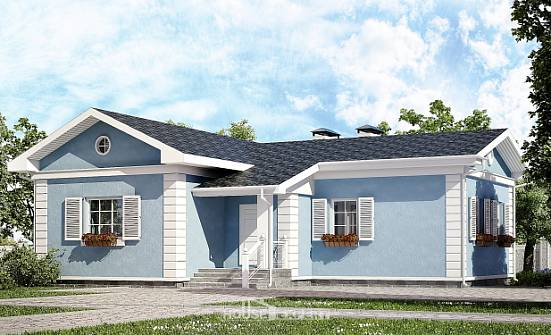 090-004-П Проект одноэтажного дома, компактный загородный дом из пеноблока Горно-Алтайск | Проекты домов от House Expert