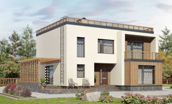 215-002-Л Проект двухэтажного дома, средний коттедж из керамзитобетонных блоков Горно-Алтайск | Проекты домов от House Expert