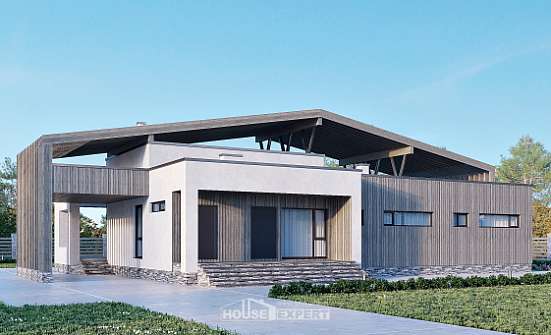 170-011-Л Проект одноэтажного дома, бюджетный коттедж из кирпича Горно-Алтайск | Проекты домов от House Expert