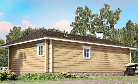 095-001-Л Проект одноэтажного дома, красивый домик из бревен Горно-Алтайск | Проекты домов от House Expert