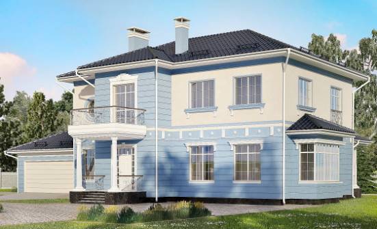 285-003-Л Проект двухэтажного дома, гараж, современный загородный дом из кирпича Горно-Алтайск | Проекты домов от House Expert