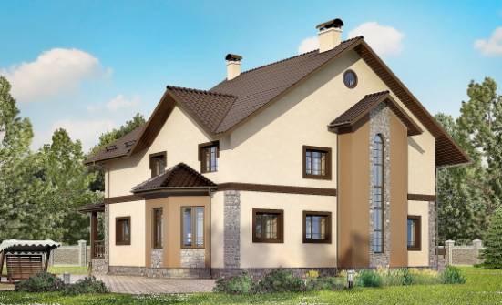 265-003-Л Проект двухэтажного дома, огромный загородный дом из арболита Горно-Алтайск | Проекты домов от House Expert