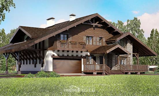 320-001-П Проект двухэтажного дома мансардный этаж и гаражом, огромный дом из кирпича Горно-Алтайск | Проекты домов от House Expert