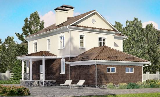 190-002-Л Проект двухэтажного дома, гараж, просторный дом из пеноблока Горно-Алтайск | Проекты домов от House Expert