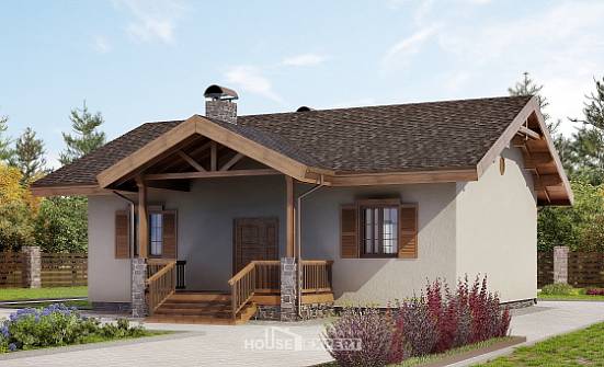 090-002-Л Проект одноэтажного дома, скромный загородный дом из кирпича Горно-Алтайск | Проекты домов от House Expert