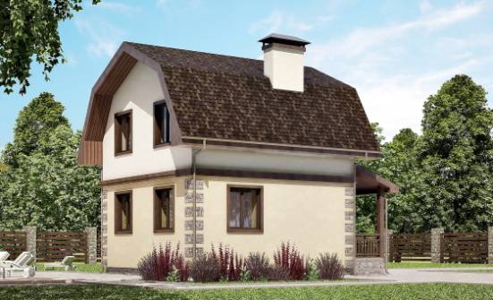 070-004-П Проект двухэтажного дома с мансардным этажом, бюджетный коттедж из арболита Горно-Алтайск | Проекты домов от House Expert