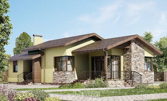 130-007-Л Проект одноэтажного дома, экономичный домик из арболита Горно-Алтайск | Проекты домов от House Expert
