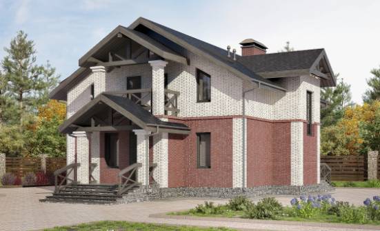 160-014-Л Проект двухэтажного дома, компактный загородный дом из теплоблока Горно-Алтайск | Проекты домов от House Expert