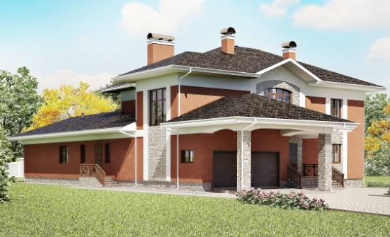 400-002-Л Проект двухэтажного дома, гараж, уютный домик из кирпича Горно-Алтайск | Проекты домов от House Expert