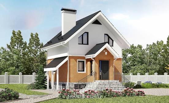 100-005-Л Проект трехэтажного дома мансардой, классический коттедж из газобетона Горно-Алтайск | Проекты домов от House Expert