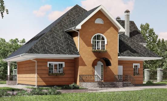 310-001-П Проект двухэтажного дома мансардой, классический домик из керамзитобетонных блоков Горно-Алтайск | Проекты домов от House Expert