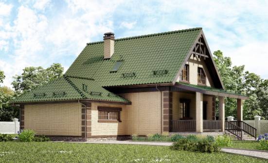 160-007-П Проект двухэтажного дома с мансардой, гараж, классический домик из газосиликатных блоков Горно-Алтайск | Проекты домов от House Expert