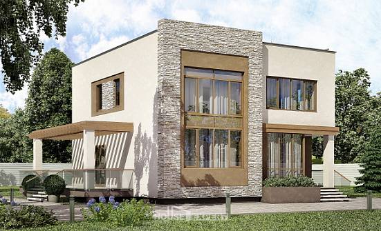 185-001-П Проект двухэтажного дома, простой загородный дом из пеноблока Горно-Алтайск | Проекты домов от House Expert