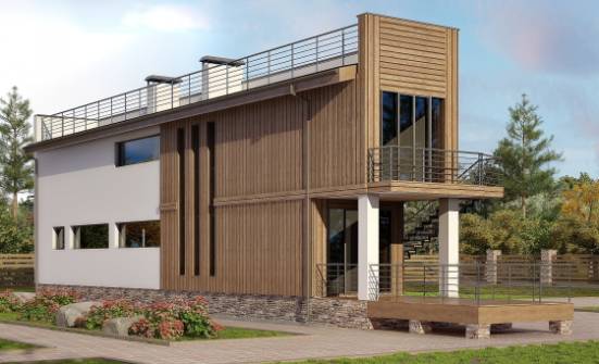 100-003-Л Проект двухэтажного дома, небольшой домик из арболита Горно-Алтайск | Проекты домов от House Expert