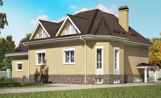 400-001-П Проект трехэтажного дома мансардой, гараж, просторный домик из теплоблока Горно-Алтайск | Проекты домов от House Expert