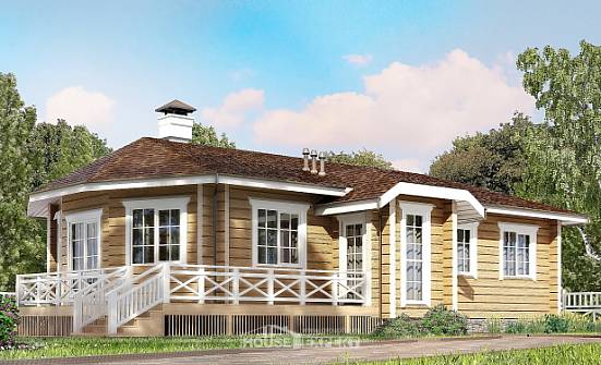 095-001-Л Проект одноэтажного дома, красивый домик из бревен Горно-Алтайск | Проекты домов от House Expert
