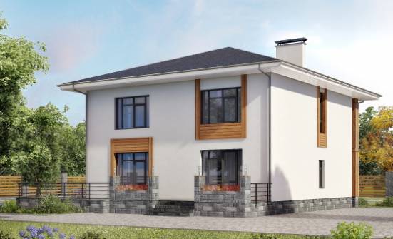 180-015-П Проект двухэтажного дома, бюджетный дом из арболита Горно-Алтайск | Проекты домов от House Expert