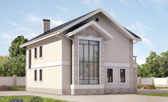 170-008-Л Проект двухэтажного дома, скромный коттедж из арболита Горно-Алтайск | Проекты домов от House Expert