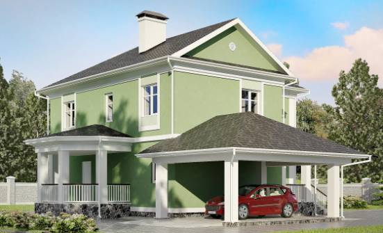 170-001-Л Проект двухэтажного дома, гараж, уютный домик из бризолита Горно-Алтайск | Проекты домов от House Expert