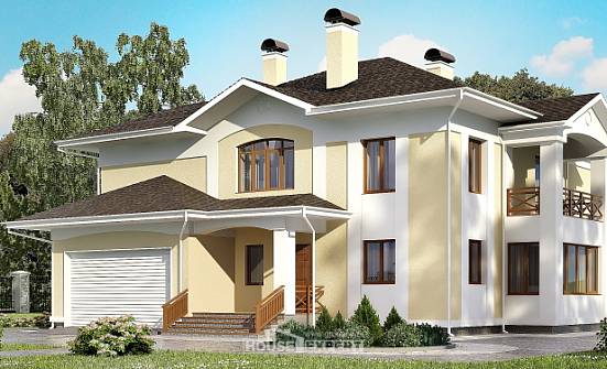 375-002-Л Проект двухэтажного дома и гаражом, классический дом из кирпича Горно-Алтайск | Проекты домов от House Expert