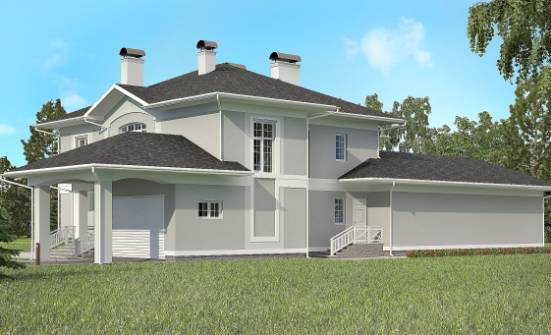 360-001-П Проект двухэтажного дома и гаражом, огромный коттедж из кирпича Горно-Алтайск | Проекты домов от House Expert