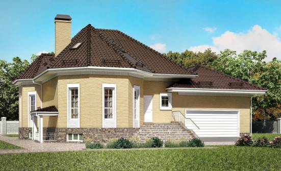 400-001-П Проект трехэтажного дома мансардой, гараж, просторный домик из теплоблока Горно-Алтайск | Проекты домов от House Expert