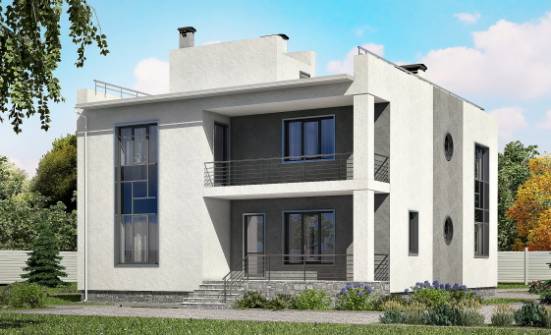 255-001-П Проект двухэтажного дома и гаражом, огромный домик из керамзитобетонных блоков Горно-Алтайск | Проекты домов от House Expert