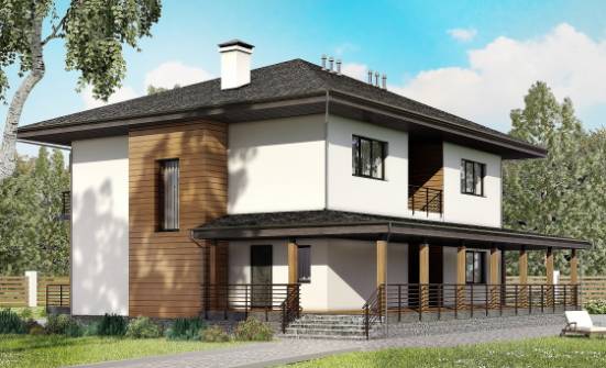 245-001-П Проект двухэтажного дома, красивый коттедж из газосиликатных блоков Горно-Алтайск | Проекты домов от House Expert