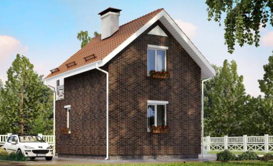 045-001-Л Проект двухэтажного дома с мансардным этажом, бюджетный загородный дом из газобетона Горно-Алтайск | Проекты домов от House Expert