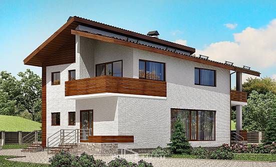 180-009-П Проект двухэтажного дома с мансардой, современный дом из кирпича Горно-Алтайск | Проекты домов от House Expert