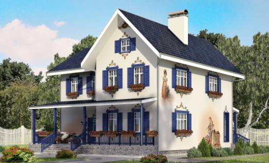 180-003-П Проект двухэтажного дома, красивый домик из кирпича Горно-Алтайск | Проекты домов от House Expert