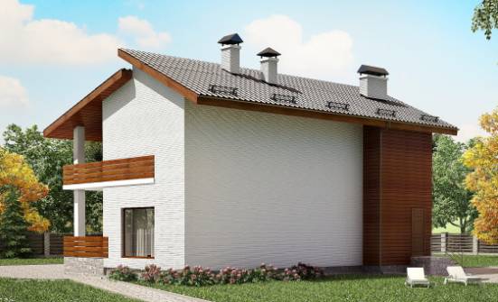 180-009-П Проект двухэтажного дома с мансардой, современный дом из кирпича Горно-Алтайск | Проекты домов от House Expert