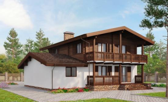 200-011-П Проект двухэтажного дома с мансардой, классический дом из поризованных блоков Горно-Алтайск | Проекты домов от House Expert