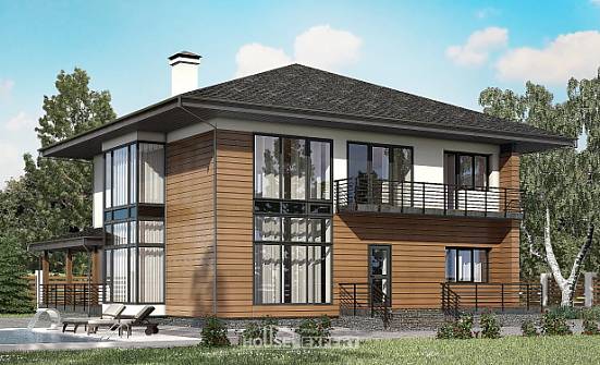 245-001-П Проект двухэтажного дома, красивый коттедж из газосиликатных блоков Горно-Алтайск | Проекты домов от House Expert