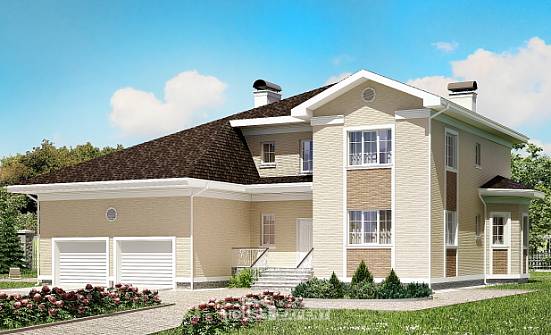 335-001-Л Проект двухэтажного дома, гараж, просторный загородный дом из кирпича Горно-Алтайск | Проекты домов от House Expert