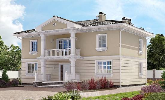 210-005-Л Проект двухэтажного дома, современный коттедж из твинблока Горно-Алтайск | Проекты домов от House Expert