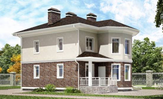 120-001-Л Проект трехэтажного дома, современный домик из теплоблока Горно-Алтайск | Проекты домов от House Expert