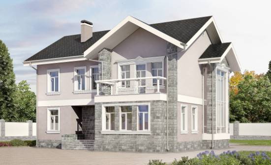 170-008-П Проект двухэтажного дома, скромный коттедж из твинблока Горно-Алтайск | Проекты домов от House Expert