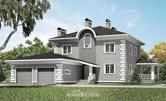 245-004-Л Проект двухэтажного дома и гаражом, красивый дом из кирпича Горно-Алтайск | Проекты домов от House Expert