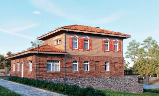 380-002-Л Проект трехэтажного дома, гараж, огромный коттедж из кирпича Горно-Алтайск | Проекты домов от House Expert