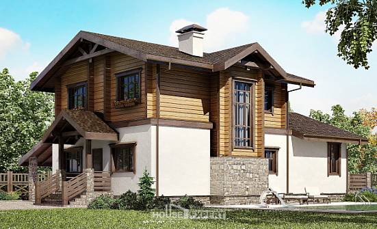 170-004-Л Проект двухэтажного дома мансардный этаж, гараж, уютный дом из арболита из дерева Горно-Алтайск | Проекты домов от House Expert