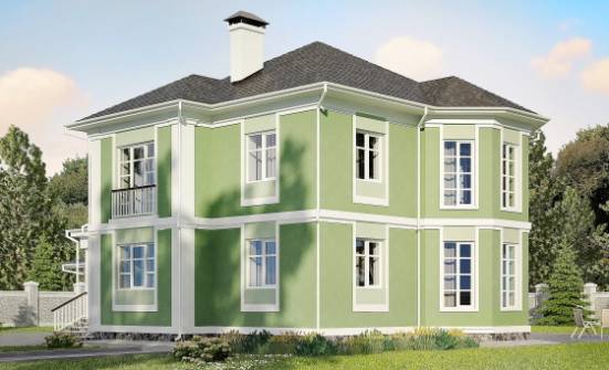 170-001-Л Проект двухэтажного дома, гараж, уютный домик из бризолита Горно-Алтайск | Проекты домов от House Expert