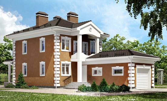 150-006-П Проект двухэтажного дома, гараж, уютный домик из газосиликатных блоков Горно-Алтайск | Проекты домов от House Expert