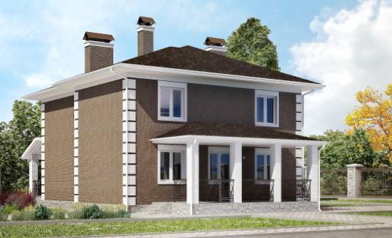 185-002-П Проект двухэтажного дома, небольшой коттедж из газобетона Горно-Алтайск | Проекты домов от House Expert