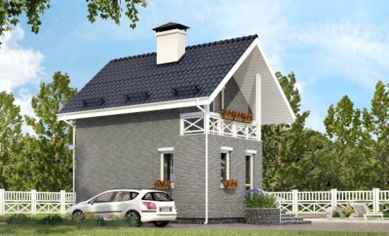 045-001-П Проект двухэтажного дома мансардой, современный коттедж из блока Горно-Алтайск | Проекты домов от House Expert