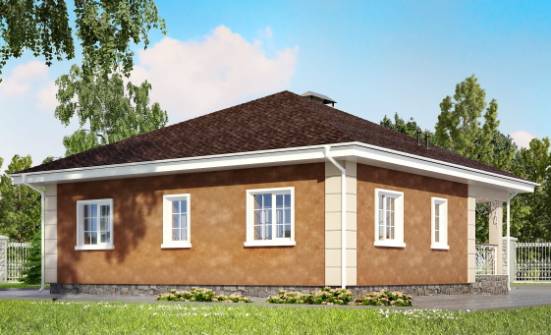 100-001-Л Проект одноэтажного дома, экономичный загородный дом из арболита Горно-Алтайск | Проекты домов от House Expert