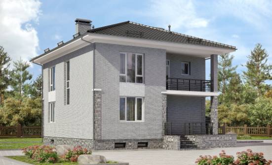 275-004-П Проект трехэтажного дома и гаражом, классический дом из кирпича Горно-Алтайск | Проекты домов от House Expert