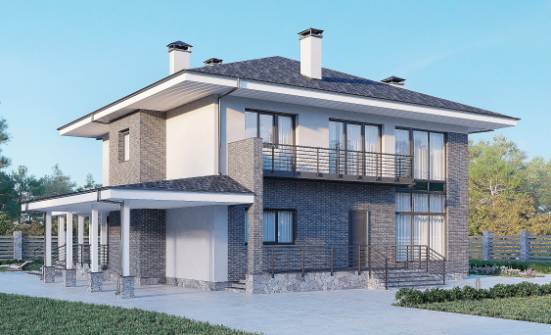 250-004-Л Проект двухэтажного дома, огромный домик из керамзитобетонных блоков Горно-Алтайск | Проекты домов от House Expert