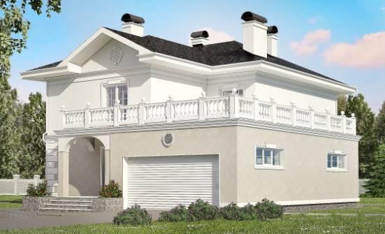 340-002-П Проект двухэтажного дома, гараж, классический дом из кирпича Горно-Алтайск | Проекты домов от House Expert
