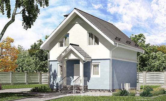 095-002-П Проект двухэтажного дома мансардный этаж, бюджетный домик из твинблока Горно-Алтайск | Проекты домов от House Expert